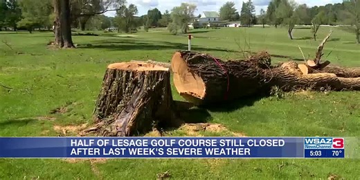Half of golf course remains closed due to damage from last week’s storm
