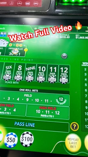 Unbelievable… Craps session!! Watch the Full Video