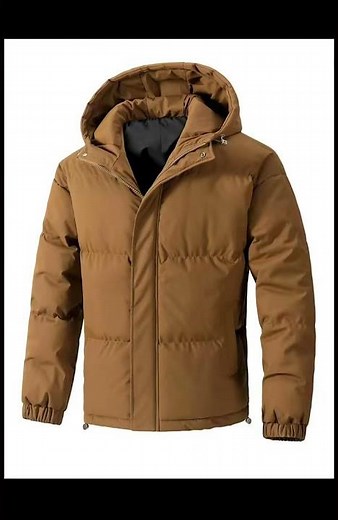 Men's Waterproof Hooded Winter Coat | Thermal Zip Up Jacket for Fall & Winter