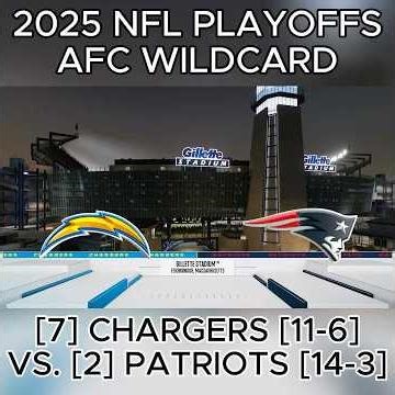 2025 NFL Playoffs | AFC Wildcard | [7] Chargers [11-6] vs. [2] Patriots [14-3] | Madden 26