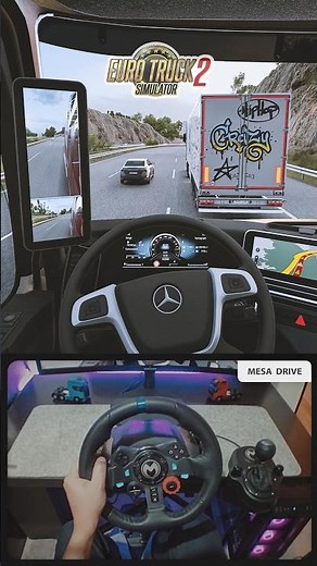 ETS2 / Mercedes-Benz Actros MP6 / Logitech G29 Gameplay / Snowymoon graphics mod