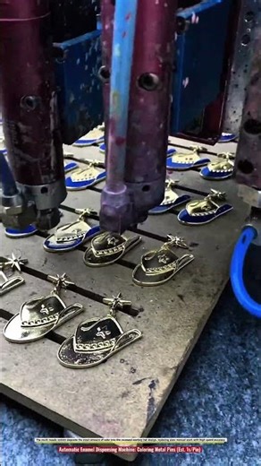 Automatic Enamel Dispensing Machine: Coloring Metal Pins (Est. 1s/Pin)