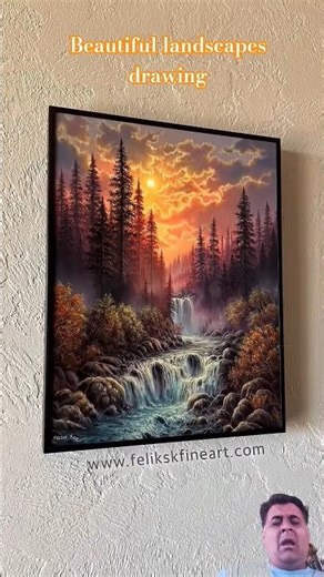 Beautiful landscapes drawing ‪@sketchersview1234‬ #short #shorts #acrylicscenery #painting