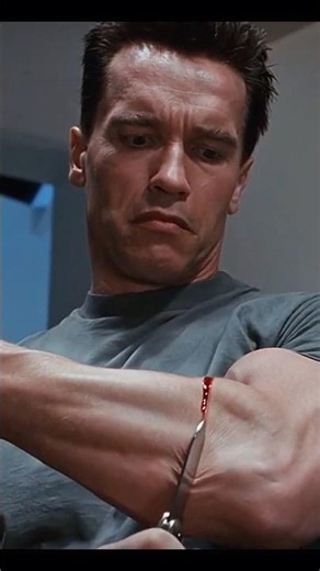 t800 showing his metal arm terminator 2 #movie #trending #explore