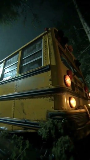 Found an abandoned school bus creepy forest