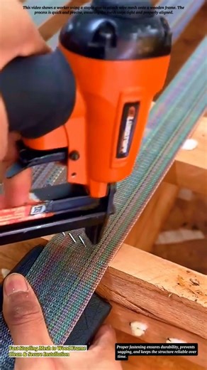 Fast Stapling Mesh to Wood Frame | Clean & Secure Installation