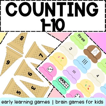 Ice Cream Counting 1–10 | Preschool Math Center | Number Recognition & Counting