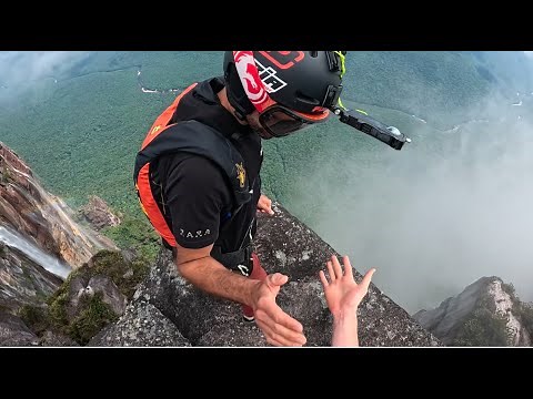 Angel Falls! Base jumping from the world's highest waterfall. Venezuela!
