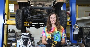 Franklin woman converting 1999 Jeep Wrangler into electric vehicle by hand