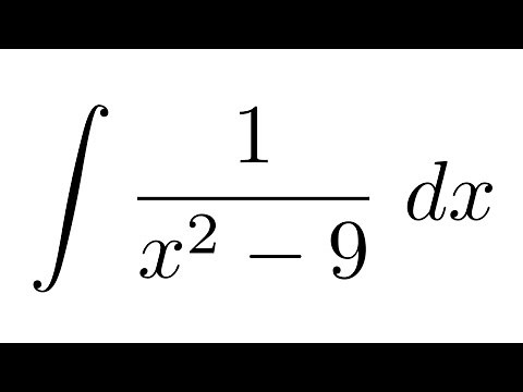 Integral of 1/(x^2-9) (partial fraction decomposition)