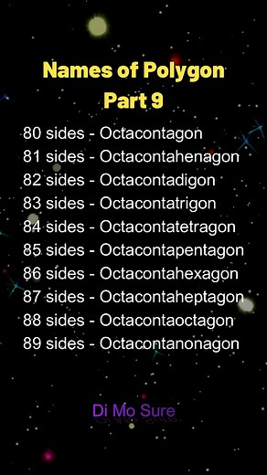 Part 9 Names of Polygon #fyp #math #fbreelsvideo #mathteacher #mathhacks #mathematics #fbreelsviral #fypシ゚ #fyppage | Di Mo Sure
