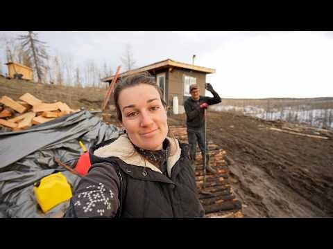 Will This Solve Our Mud Problems? Building A Corduroy Sidewalk, Huge Spring Melt, Finishing The Barn
