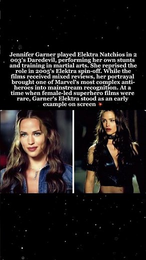 Jennifer Garner as Elektra Marvel's Early Female #JenniferGarner #Elektra #Marvel