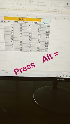 Excel Trick: AutoSum Shortcut! 🤯✨