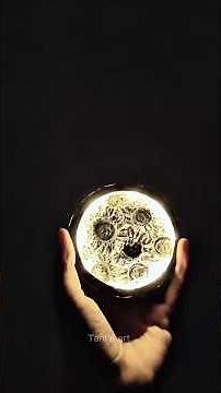 DIY Moon Lamp 🌙 | Easy Home Decor Idea | Making with Simple Materials | #moon #lamp #shorts