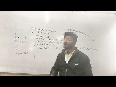 While Loop-Do While Loop(Multiplication Table Code.