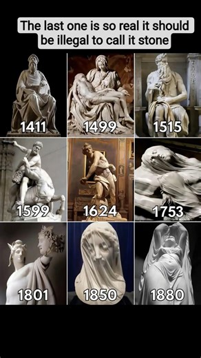 How Marble Turned Into Transparent Cloth in 500 Years 😱 Sculpture Evolution #history #art