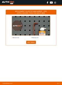 How to change glass for wing mirror on Opel Astra H saloon – replacement guide