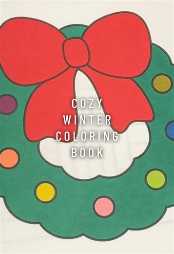 Color with me 🎀🌲✨ RIP to my green marker 🥹 this wreath basically took up the whole page! I always get scared to color big prints 😭 thankfully my green marker made it all the way through LOL #colorwithme #wreath #christmas #satisfying #fyp