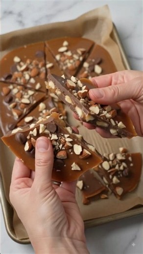 🍬 Easy Homemade Toffee Recipe | Crunchy & Delicious #Toffee #ToffeeRecipe #HomemadeToff #EasyDessert