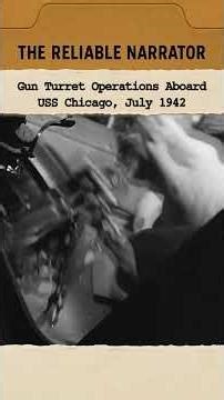 Gun Turret Operations Aboard USS Chicago, July 1942 | #history #ww2