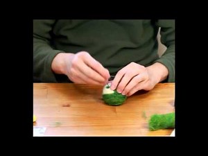 Woolbuddy needle felting frog