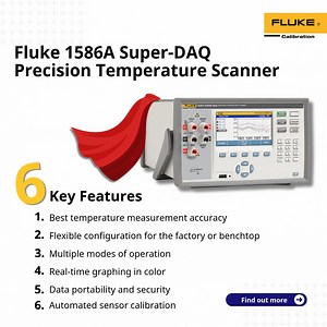 There are six key features that set the Fluke 1586A Super-DAQ Precision Temperature Scanner apart from other products in its class: ✅Best temperature measurement accuracy ✅Flexible configuration for the factory or benchtop ✅Multiple modes of operation ✅Real-time graphing in color ✅Data portability and security ✅Automated sensor calibration In short, it's just super! 🔗 Find out more at https://fluke.co/1586A-F or contact us at fsea.fcal@fluke.com. | Fluke South East Asia
