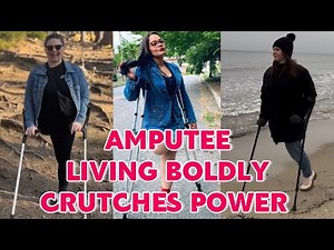 Amputee Lady Adaptive Crutches User | Exploring Life After Amputation