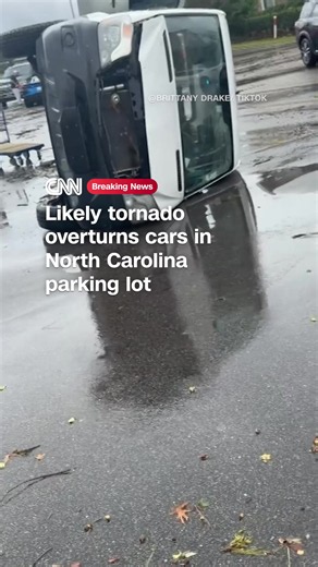 Multiple vehicles were found overturned and damaged in a Sam’s Club parking lot after a likely tornado hit Fayetteville, North Carolina, on Sunday afternoon. #weather #northcarolina