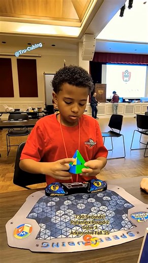 TruCubing on Instagram: "Pyraminx R2, S3 at Arkansolve Fall 2025 #speedcubeshop #trucubing #pyraminx #speedcubing"