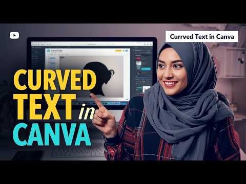 THIS CURVED TEXT HACK BLEW MY MIND-how to create curved text that follows an image in Canva tutorial