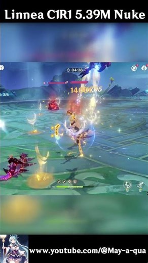 Linnea 5.39 Million Nuke | [GI 原神] #リンネア #linnea #原神 #genshinimpact #原神 #columbina #xilonen #illuga