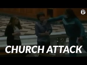 Video captures churchgoer being attacked during Mass