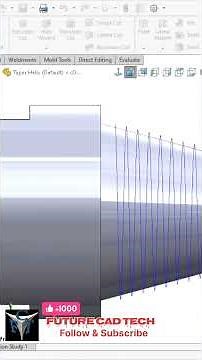 Making Metric 😱👌💯 Tapered Thread in SolidWorks #futurecadtech #viralvideo #shortvideo #trending