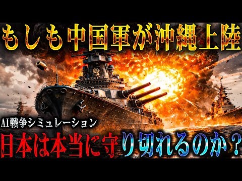 【レールガン解禁】もしも中国軍が沖縄侵攻を開始した瞬間日本はどこで反撃するのか？【AIシミュレーション】