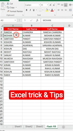 Excel tricks and tips || Excel shorts video || #exceltips #shorts #shortvideo