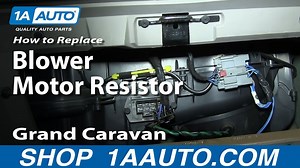 How To Replace Blower Motor Resistor 2001-03 Dodge Grand Caravan