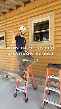 How to re-screen a window screen
