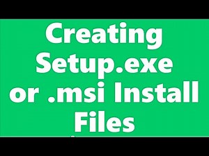 How To Create Setup exe or Setup msi Installer File In Visual Studio