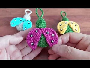 Wow Wonderful !! Super easy, very useful crochet ladybug keychain sell and give as a gift