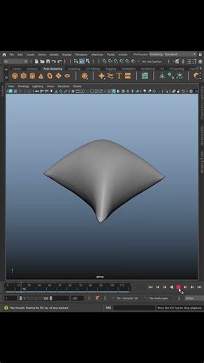 Make a Realistic Pillow in Maya in 30 SECONDS! #mayatips #mayatutorial