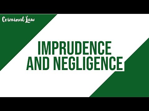 [Article 365] Reckless Imprudence and Simple Imprudence: Criminal Law Discussion