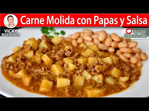 Ground Beef with Potatoes and Sauce | Vicky's Easy Recipe