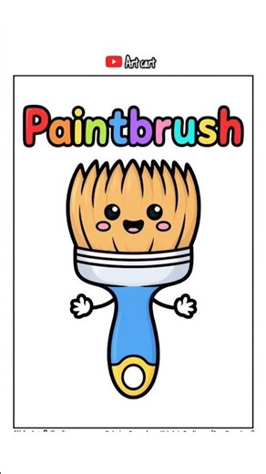 How to draw easy paint brush #ytshorts #drawing #draw #paintbrush #brush #art #shortfeed #viral