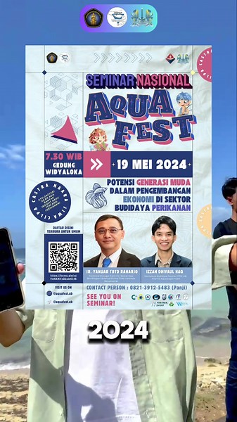 [SEMINAR NASIONAL AQUAFEST 2024] Hallooo everyonee 👋!! Aquaculture Festival 2024 akan mengadakan seminar nasional lohhh‼️ Berjudul