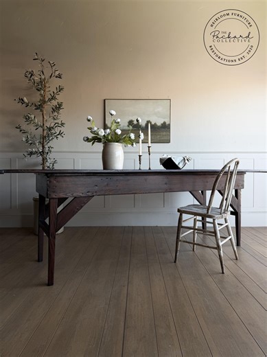 FREE SHIP | Primitive 8’ Farmhouse Table [c. 1910] - Etsy