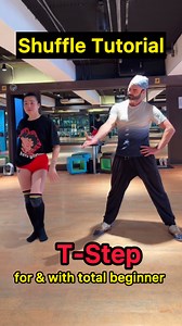 Shuffle tutorial for beginners with a complete dance beginner. T-Step. #dance #practice #howto | Aleksandr Ivakhnov