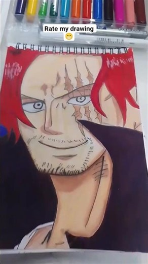 shanks drawing from one piece 🔥#shanksdrawing #drawing