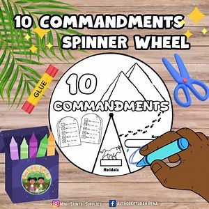 Ten Commandments Coloring Wheel Moses Old Testament Bible Sunday School Bible Craft for Kids 10 Commandments Wheel Printable Download - Etsy