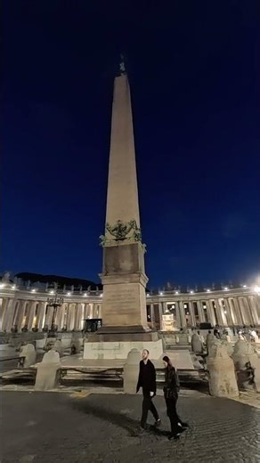 The Vatican Obelisk at Saint Peter's Square by Night
